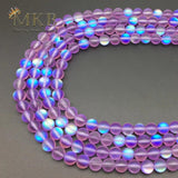 A+ Matte Purple Austria Crystal Round Beads 6 8 10 12mm MoonStone Beads
