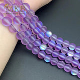 A+ Matte Purple Austria Crystal Round Beads 6 8 10 12mm MoonStone Beads