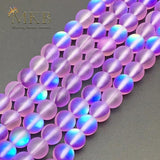 A+ Matte Purple Austria Crystal Round Beads 6 8 10 12mm MoonStone Beads