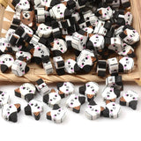 30pcs Dog Polymer Clay Beads for Jewelry Making DIY Bracelet Charms Bead