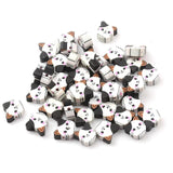 30pcs Dog Polymer Clay Beads for Jewelry Making DIY Bracelet Charms Bead