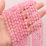 Rose Quartz Faceted Round Beads 6mm for DIY Jewelry Making