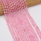 Rose Quartz Faceted Round Beads 6mm for DIY Jewelry Making