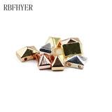 6/8mm Hematite Rectangle Pyramid Beads for DIY Jewelry Making