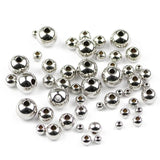 Stainless Steel Spacer Round Ball Beads 3/4/5/6/8MM Metal Charm Loose Beads