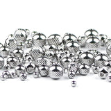 Stainless Steel Spacer Round Ball Beads 3/4/5/6/8MM Metal Charm Loose Beads