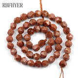 Natural SandStone 8mm Faceted Spacer Loose Beads for Jewelry Making