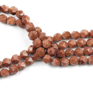 Natural SandStone 8mm Faceted Spacer Loose Beads for Jewelry Making