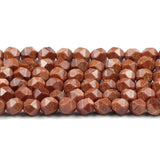 Natural SandStone 8mm Faceted Spacer Loose Beads for Jewelry Making