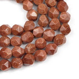 Natural SandStone 8mm Faceted Spacer Loose Beads for Jewelry Making