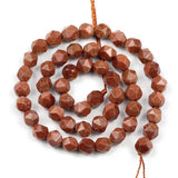 Natural SandStone 8mm Faceted Spacer Loose Beads for Jewelry Making