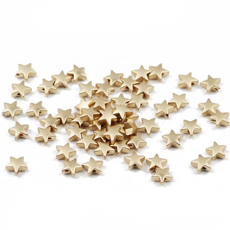 Matte Rose Hematite Star Beads for Jewelry Making DIY