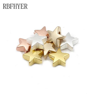 Matte Rose Hematite Star Beads for Jewelry Making DIY