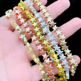 Matte Rose Hematite Star Beads for Jewelry Making DIY