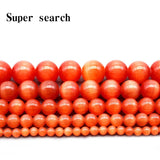 Red Cat Eye Beads 4/6/8/10/12MM Glass String Loose Space Opal DIY Charm Beads