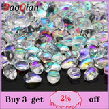 Small Crescent Crystal Glass Beads for Jewelry Making - Set of 50