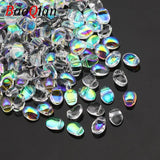 Small Crescent Crystal Glass Beads for Jewelry Making - Set of 50