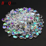 Small Crescent Crystal Glass Beads for Jewelry Making - Set of 50