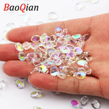 Small Crescent Crystal Glass Beads for Jewelry Making - Set of 50