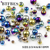 Hematite Beads 2/3/4/6/8/10mm Round Plating Natural Stone Ball Loose Beads