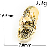 Micro Pave CZ Helmet Bracelet Beads for DIY Jewelry Making