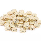 100pcs 8mm Silver Smiling Face CCB Beads Loose Spacer Acrylic Beads