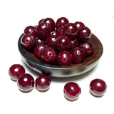 Red Chalcedony Jades Faceted Round Beads 4-12MM