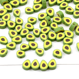 30pcs 10mm Avocado Shape Clay Spacer Beads Polymer Clay Beads For Jewelry Making