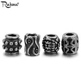 RUIMO 316l Stainless Steel Heart Totems Spacer Beads 2mm Small Holes Charms