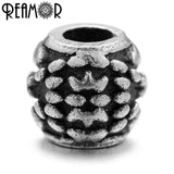RUIMO 316l Stainless Steel Heart Totems Spacer Beads 2mm Small Holes Charms
