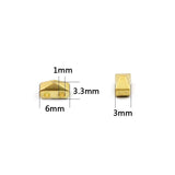 6mm Hematite Matte Rectangle Spacer Beads for DIY Jewelry Making
