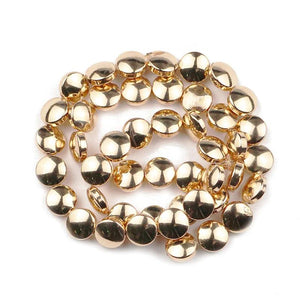 8mm Hematite Flat Round Spacers Beads for DIY Bracelets