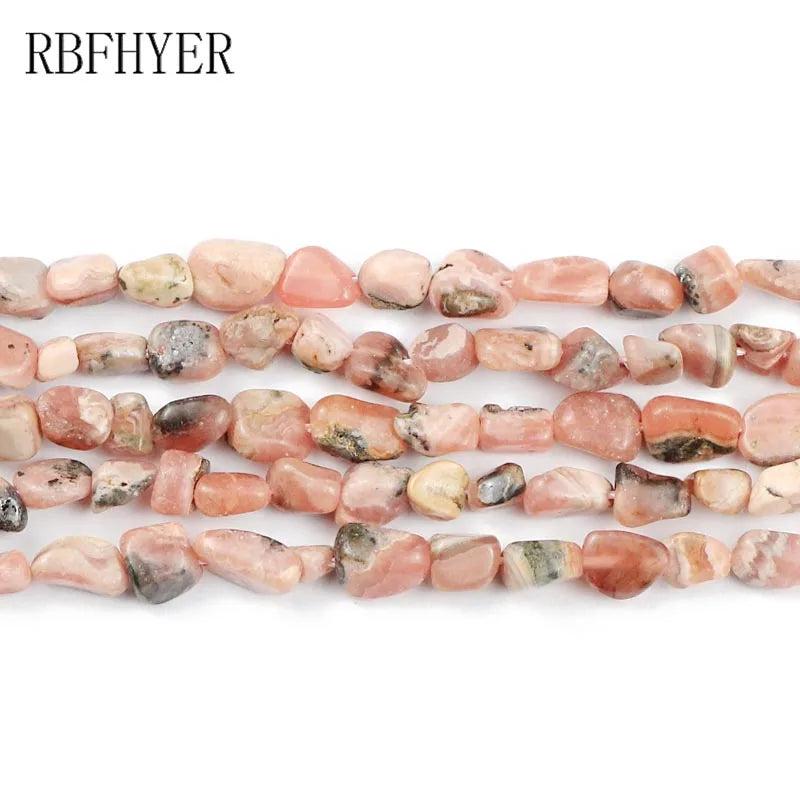 Argentina Rhodonite Natural Stone Gravel Beads 4-7mm