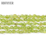 Olive Quartz Gravel Spacer Beads 4mm~7mm for Jewelry Making