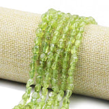 Olive Quartz Gravel Spacer Beads 4mm~7mm for Jewelry Making