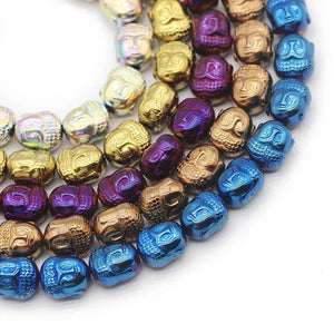 Avalokitesvara Buddha Rose Red,Purple Hematite Loose Beads 10x8MM 20pcs
