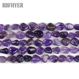 Dark Purple Crystal Smooth Gravel Beads 4mm-8mm