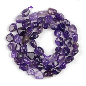 Dark Purple Crystal Smooth Gravel Beads 4mm-8mm