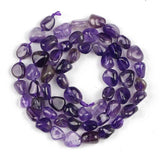 Dark Purple Crystal Smooth Gravel Beads 4mm-8mm