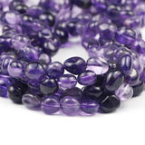 Dark Purple Crystal Smooth Gravel Beads 4mm-8mm