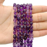 Dark Purple Crystal Smooth Gravel Beads 4mm-8mm