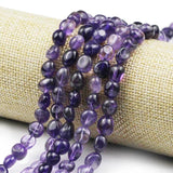 Dark Purple Crystal Smooth Gravel Beads 4mm-8mm