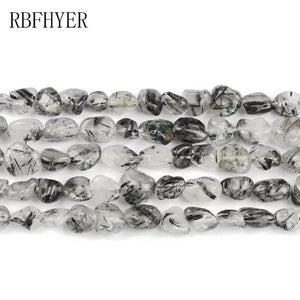 Rutilated Irregular Crystal Gravel Beads for Jewelry Making