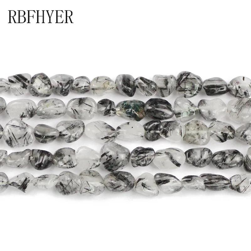 Rutilated Irregular Crystal Gravel Beads for Jewelry Making