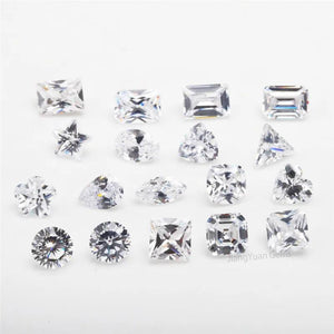 18-Piece Set 5A CZ Cubic Zirconia Stones in Various Shapes