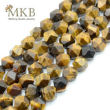 Faceted Yellow Tiger Eye Beads 6mm 8mm 10mm Gem Spacer Beads DIY Bracelet
