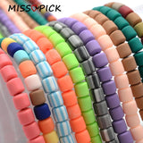 6mm Multicolor Polymer Clay Barrel Beads for Jewelry Making DIY Bracelet