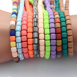 6mm Multicolor Polymer Clay Barrel Beads for Jewelry Making DIY Bracelet