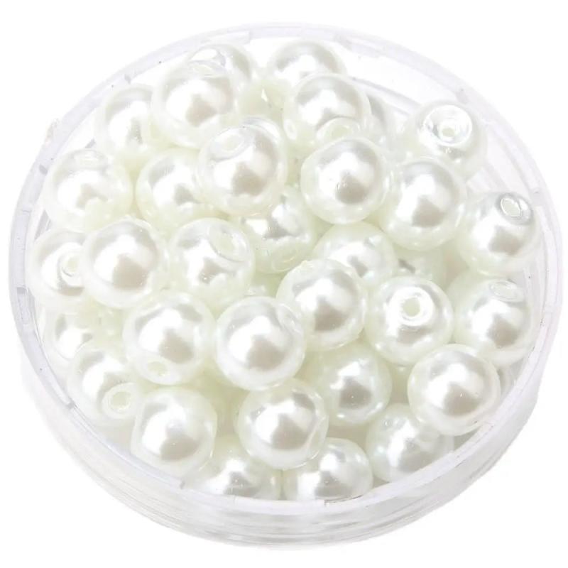 Olingart 8MM 50PCS/Lot Mixed Glass Pearls Beads DIY Jewelry Making
