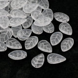 Multicolor Leaf Pendant 11x18mm Glass Spacer Loose Beads